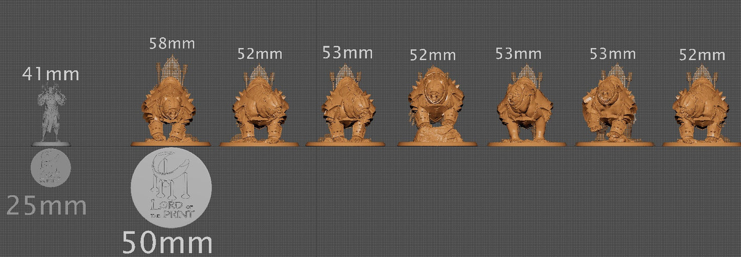 Crusader Bears Armored | Aussie 3D Printed Miniatures and Terrain