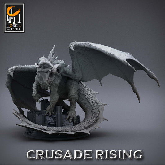 Great Red Wyrm, Red Dragon, Armored and Unarmored | Aussie 3D Printed Miniatures and Terrain