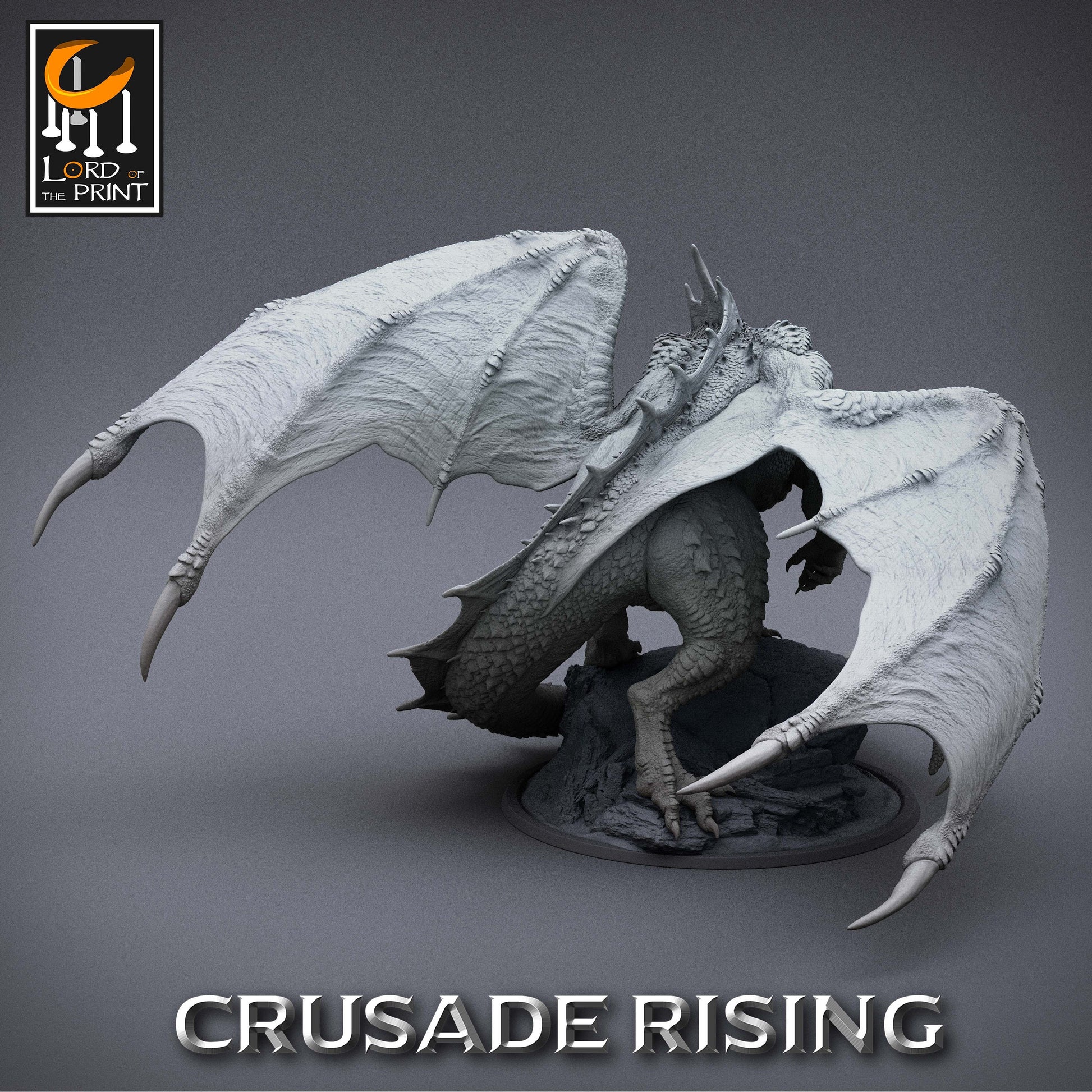 Great Red Wyrm, Red Dragon, Armored and Unarmored | Aussie 3D Printed Miniatures and Terrain