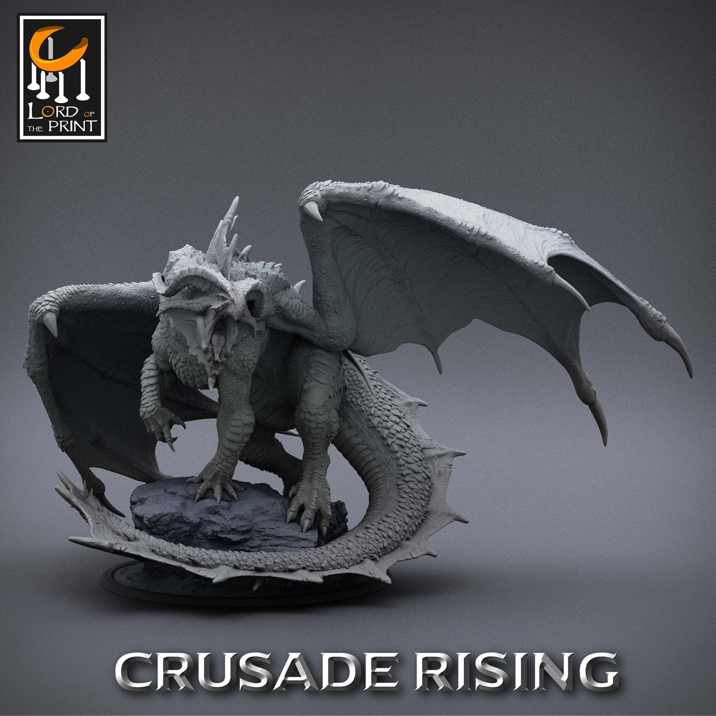 Great Red Wyrm, Red Dragon, Armored and Unarmored | Aussie 3D Printed Miniatures and Terrain