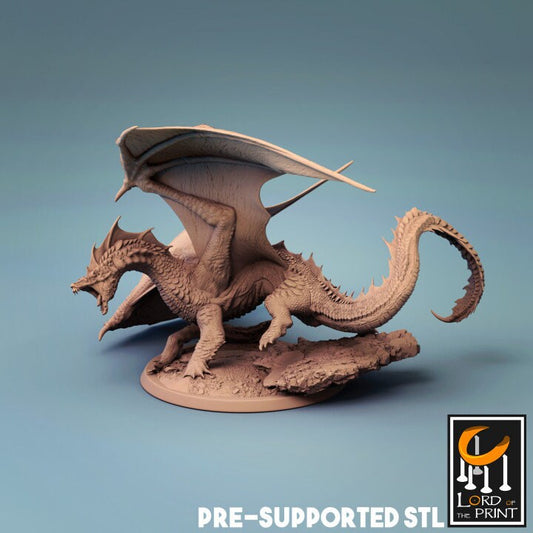 Young Brine Dragon | Aussie 3D Printed Miniatures and Terrain