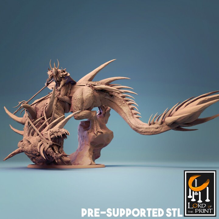 Crystal Drake Mounted | Aussie 3D Printed Miniatures and Terrain
