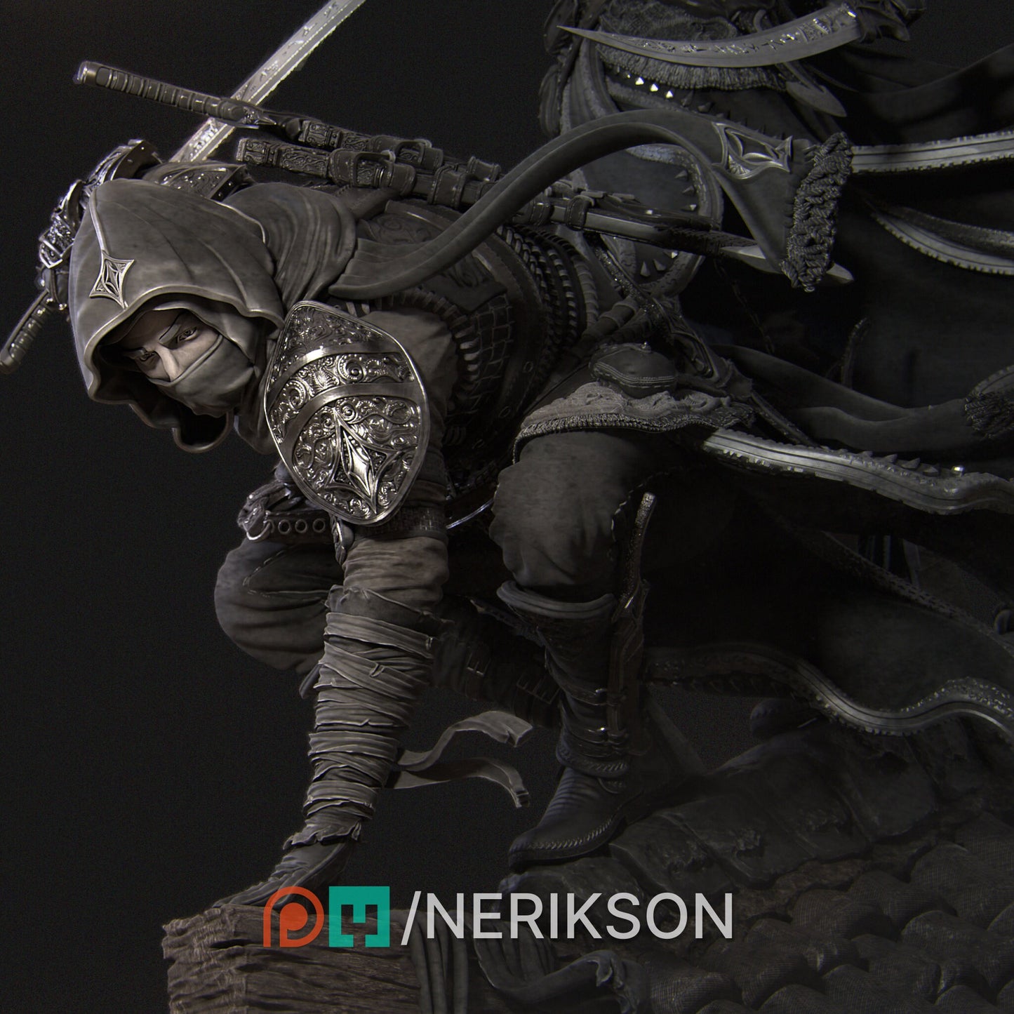 Artemesia and Nasir Statue, Assassin | Aussie 3D Printed Miniatures and Terrain