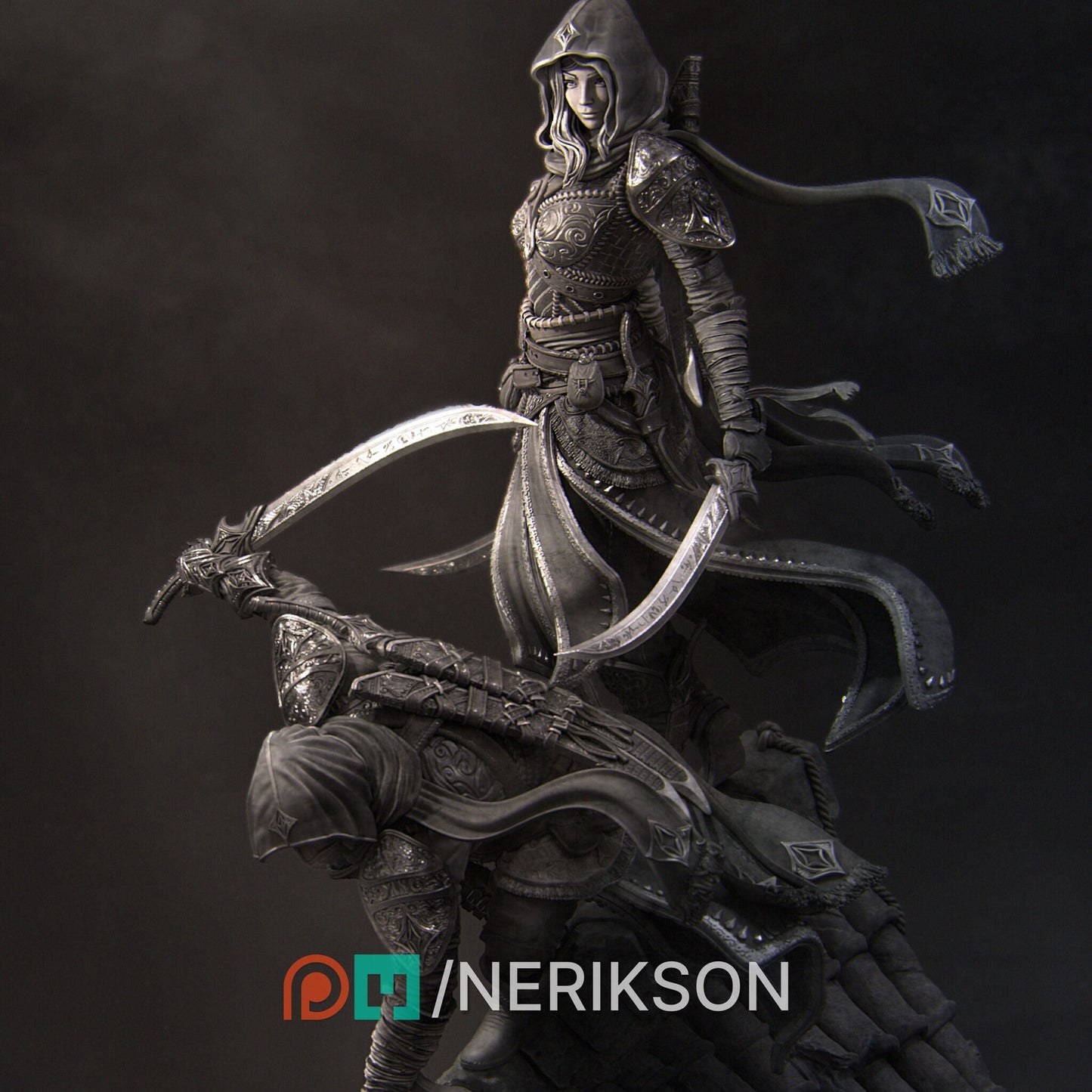 Artemesia and Nasir Statue, Assassin | Aussie 3D Printed Miniatures and Terrain