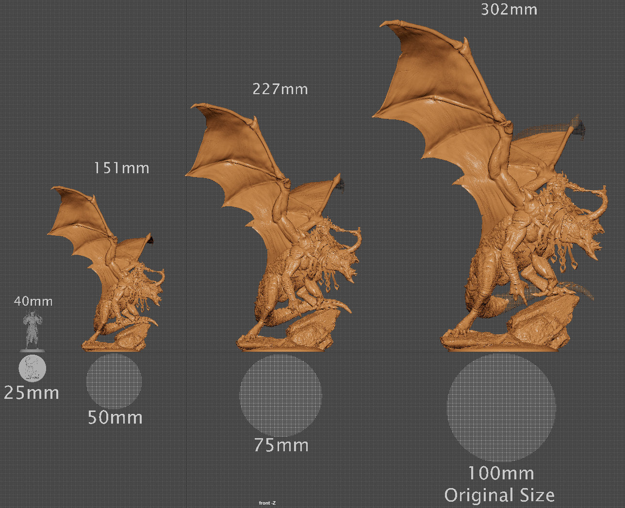 Fafnir Mounted | Aussie 3D Printed Miniatures and Terrain