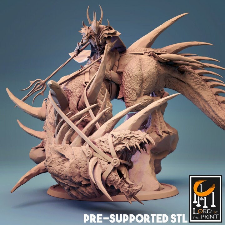 Crystal Drake Mounted | Aussie 3D Printed Miniatures and Terrain