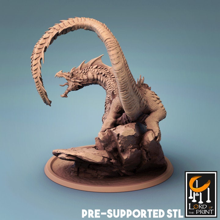 Mounted Brine Drake | Aussie 3D Printed Miniatures and Terrain