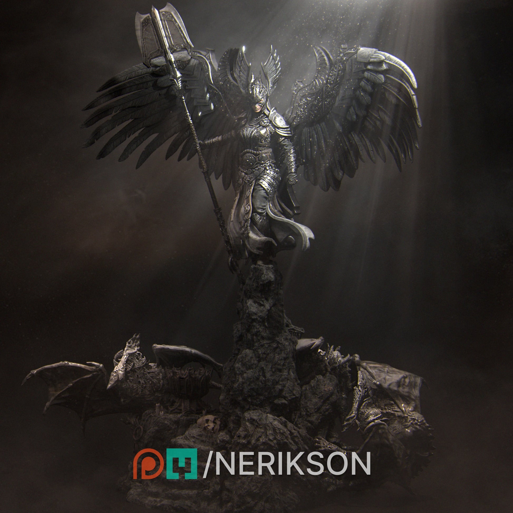 Revna Statue, Valkyrie | Aussie 3D Printed Miniatures and Terrain