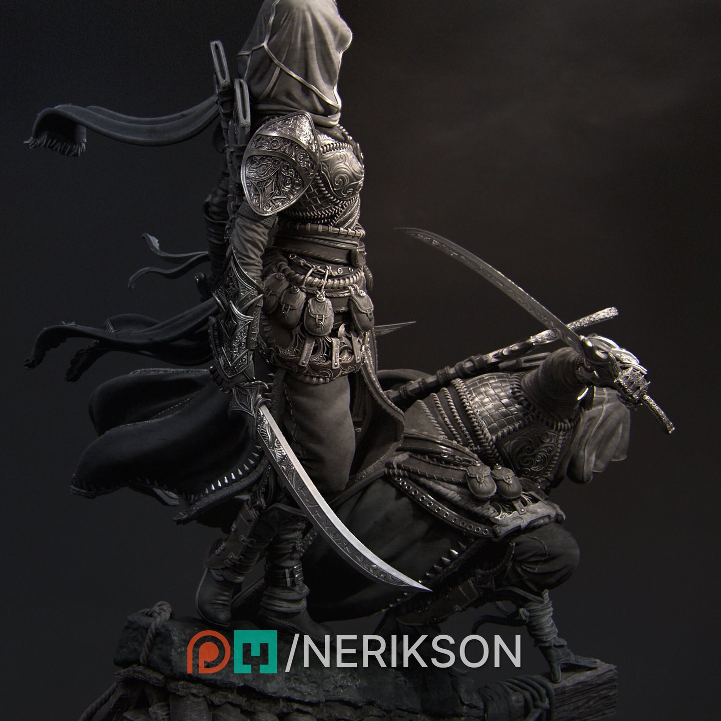 Artemesia and Nasir Statue, Assassin | Aussie 3D Printed Miniatures and Terrain