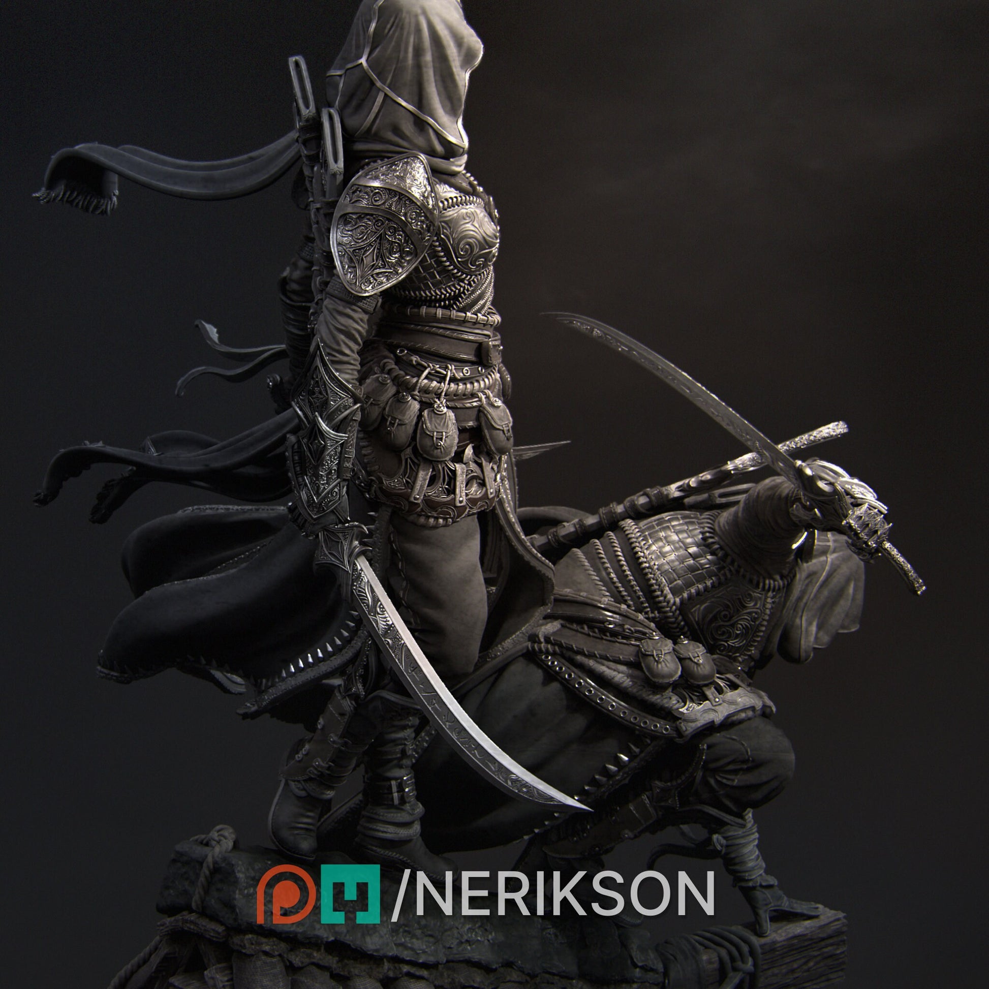 Artemesia and Nasir Statue, Assassin | Aussie 3D Printed Miniatures and Terrain