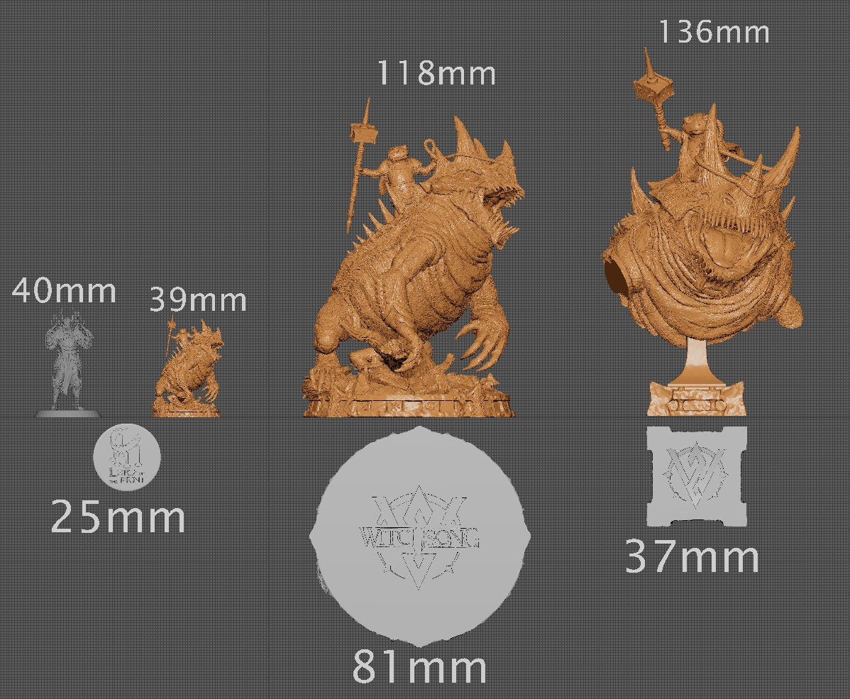 Toadlord, Bust Option | Aussie 3D Printed Miniatures and Terrain