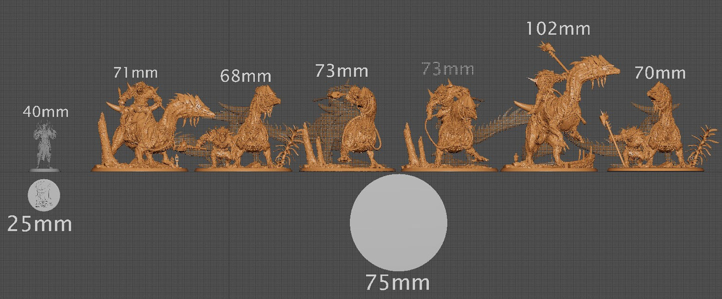 Lizard Riders | Aussie 3D Printed Miniatures and Terrain