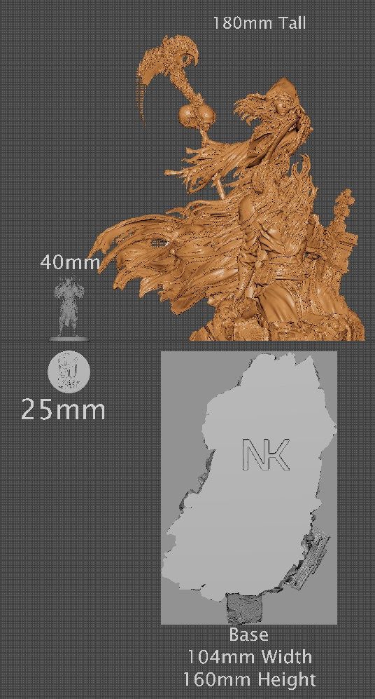 The Grim Reaper, Statue | Aussie 3D Printed Miniatures and Terrain