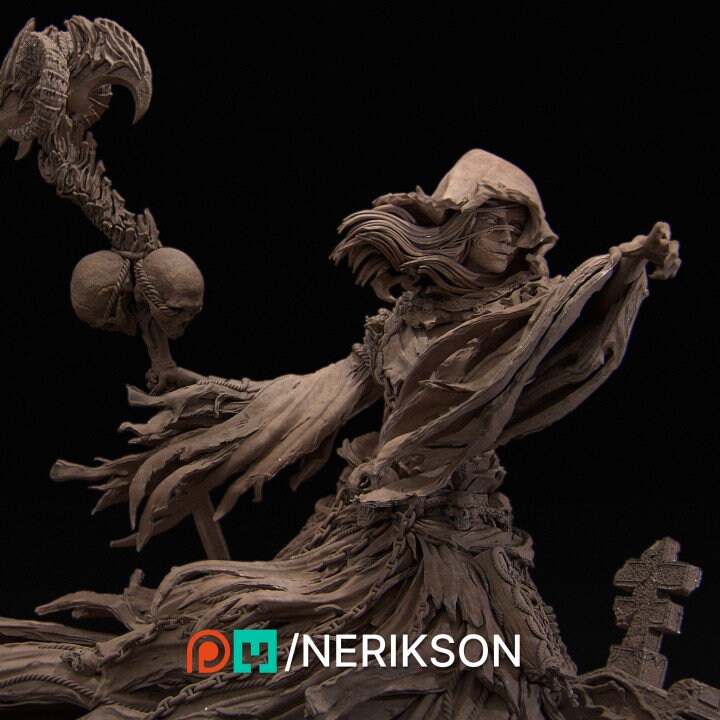 The Grim Reaper, Statue | Aussie 3D Printed Miniatures and Terrain