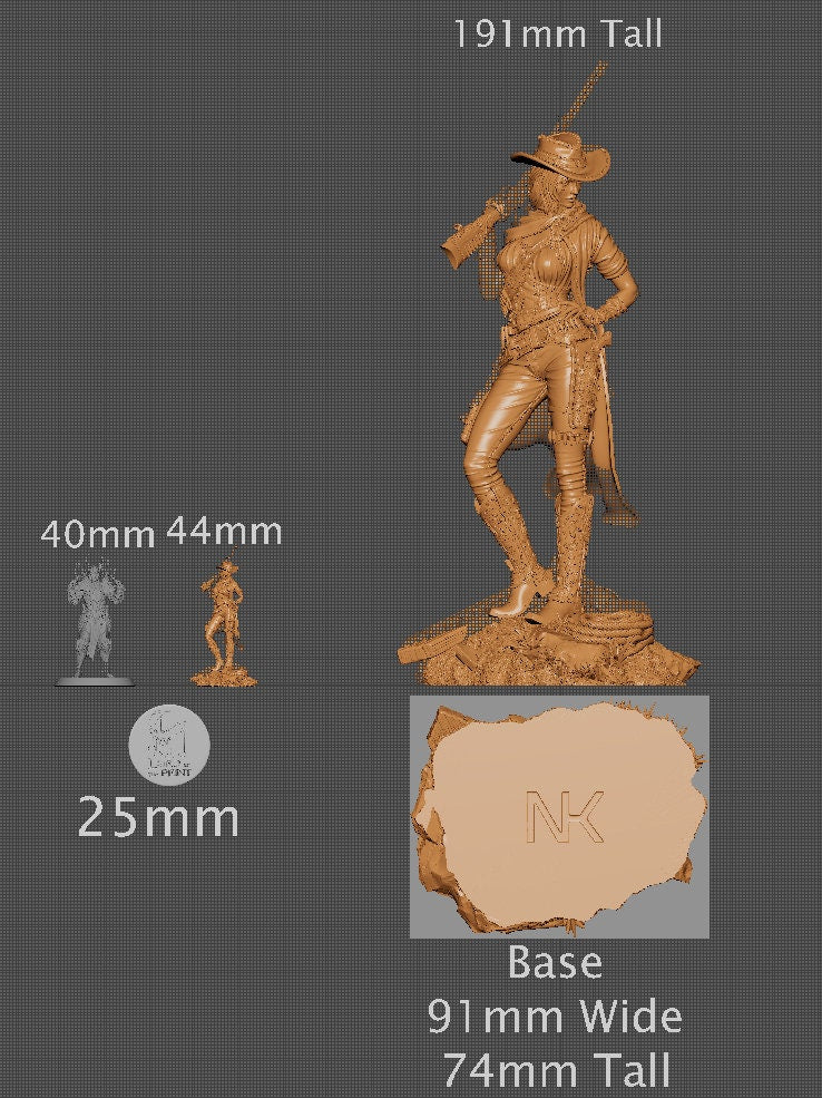 Jane the Gunslinger | Aussie 3D Printed Miniatures and Terrain