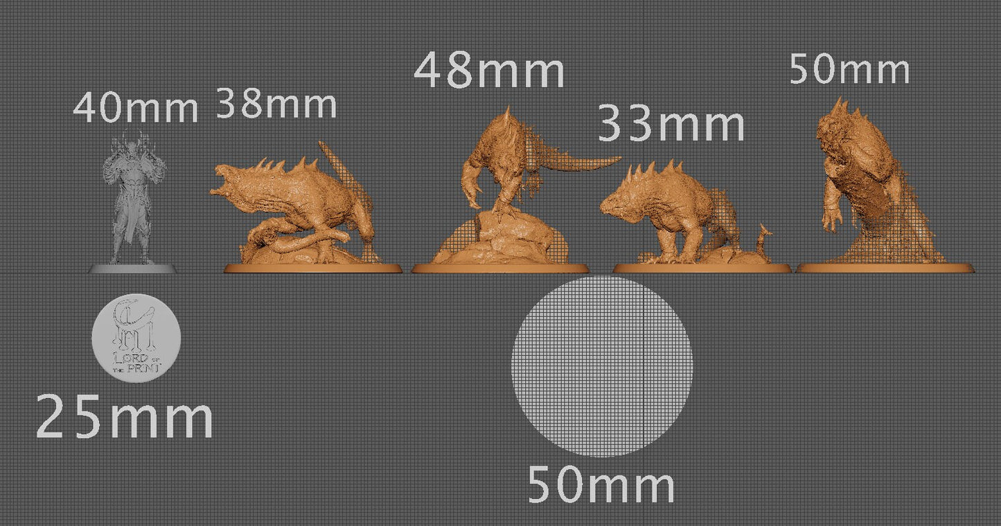 Crested Varan Pack | Aussie 3D Printed Miniatures and Terrain
