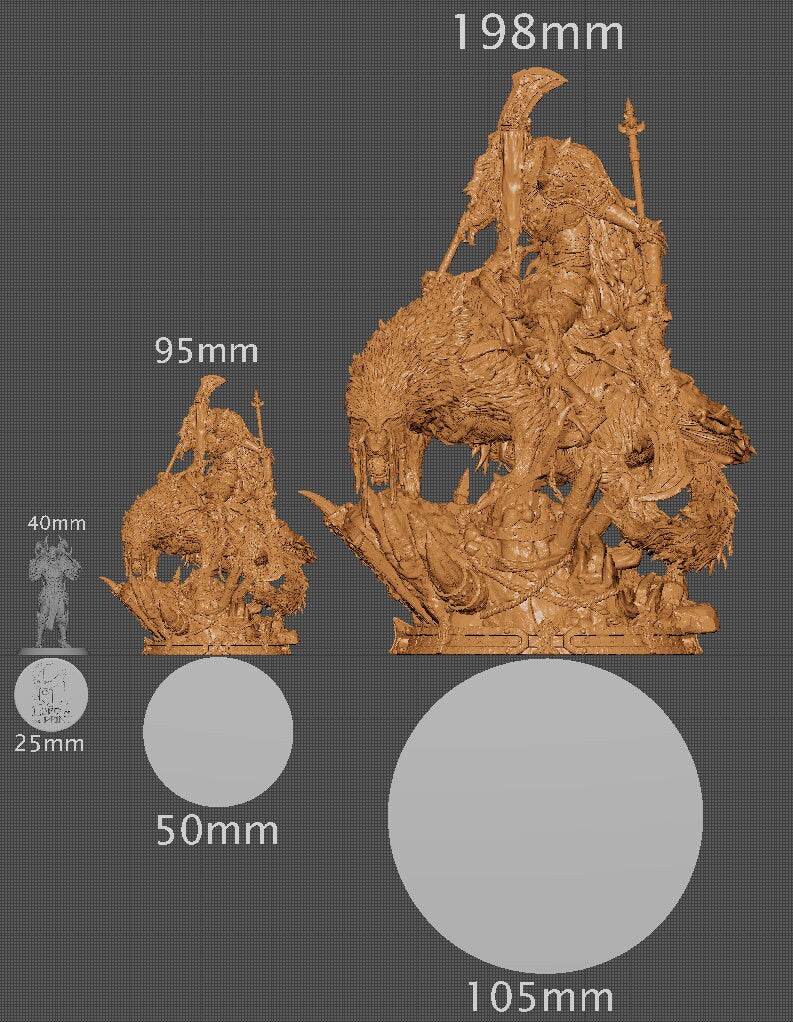 The King on his Dreadhound | Aussie 3D Printed Miniatures and Terrain