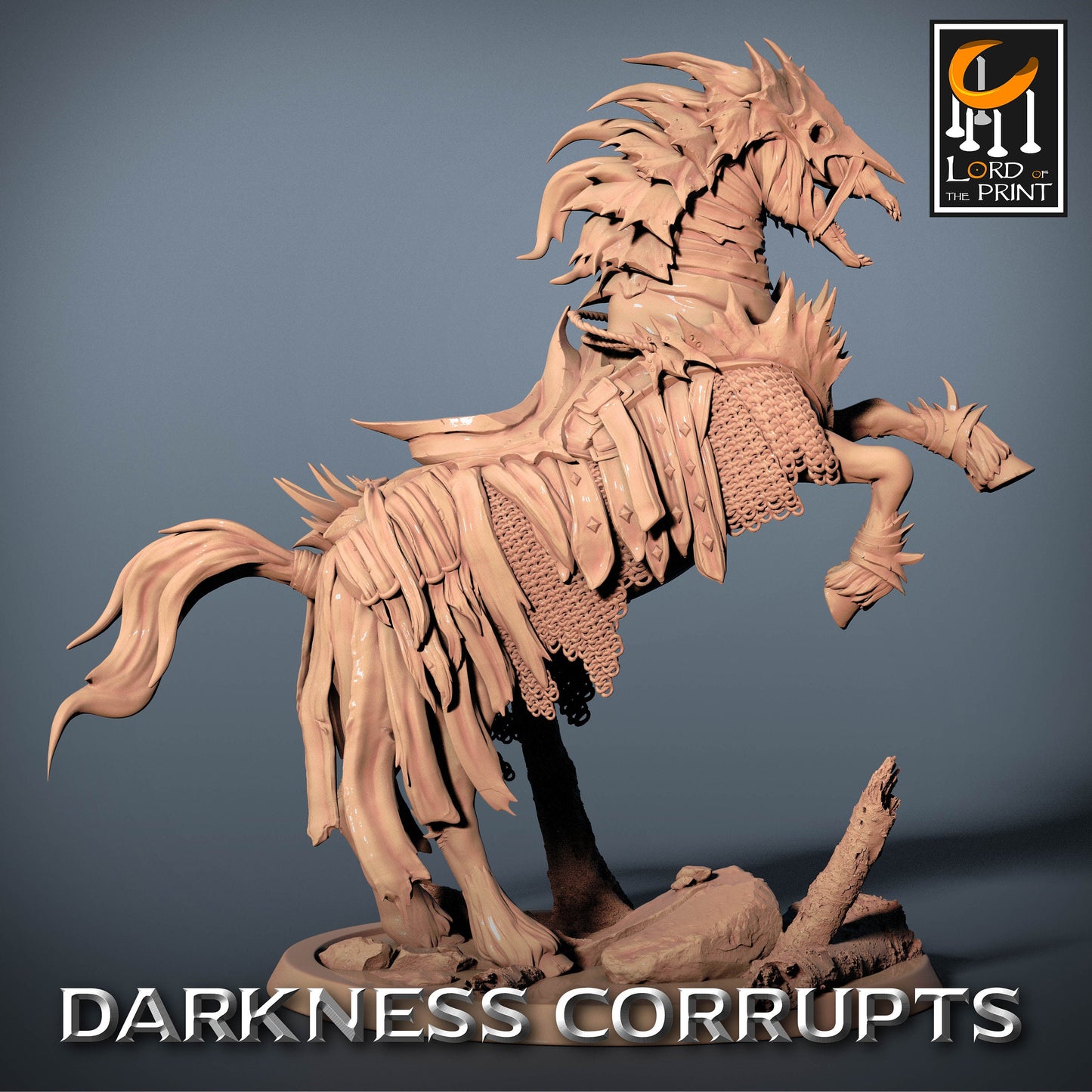 Corrupted Horses, 5 poses, P2 | Aussie 3D Printed Miniatures and Terrain