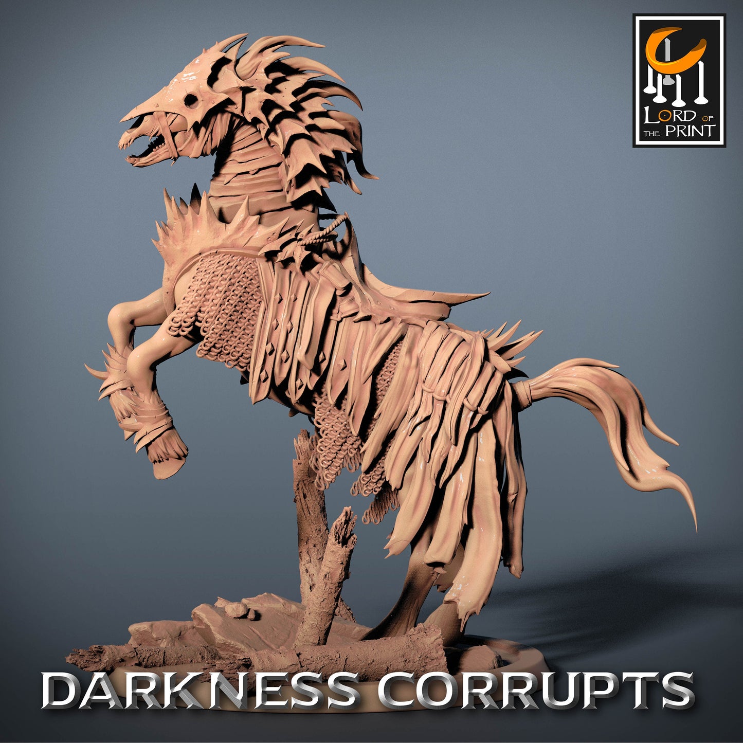 Corrupted Horses, 5 poses, P2 | Aussie 3D Printed Miniatures and Terrain