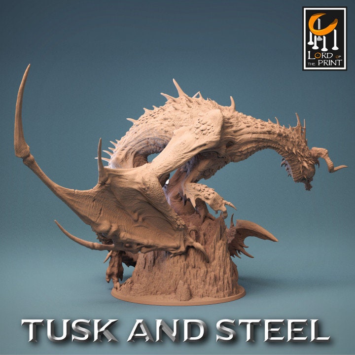 Legendary Chromatic Black Dragon | Aussie 3D Printed Miniatures and Terrain