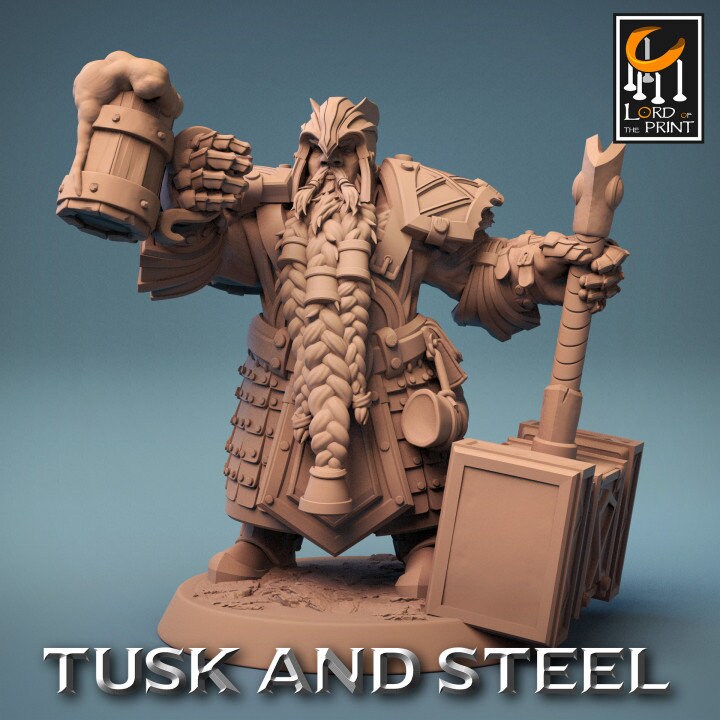 Hammer Dwarf Soldiers | Aussie 3D Printed Miniatures and Terrain