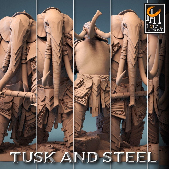 Loxodon Soldiers | Aussie 3D Printed Miniatures and Terrain