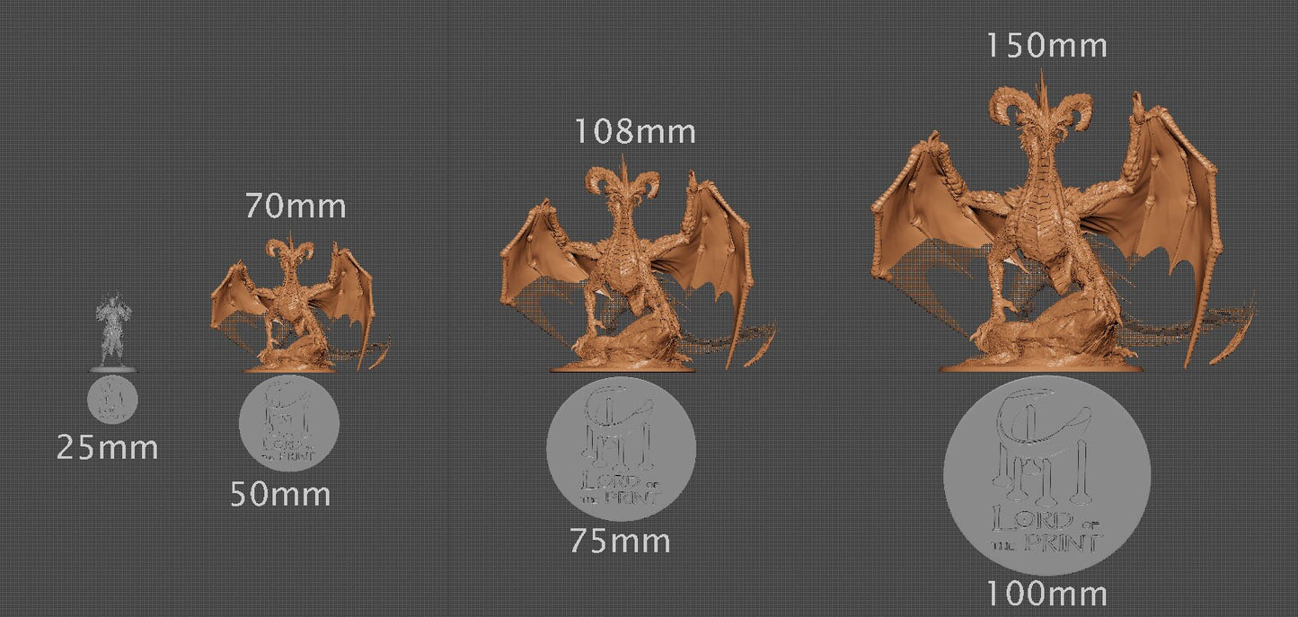 Elder Black Dragon, The Skull Dragon | Aussie 3D Printed Miniatures and Terrain