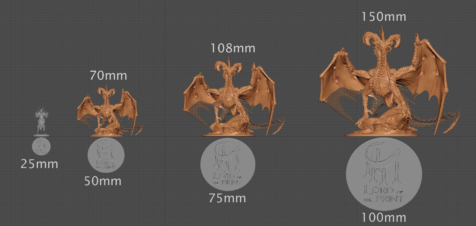 Elder Black Dragon, The Skull Dragon | Aussie 3D Printed Miniatures and Terrain