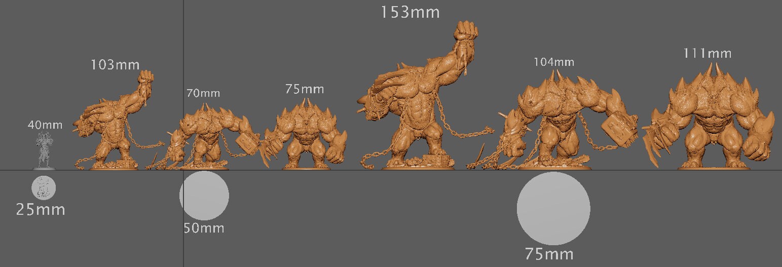 Nemesis, 3 Poses | Aussie 3D Printed Miniatures and Terrain