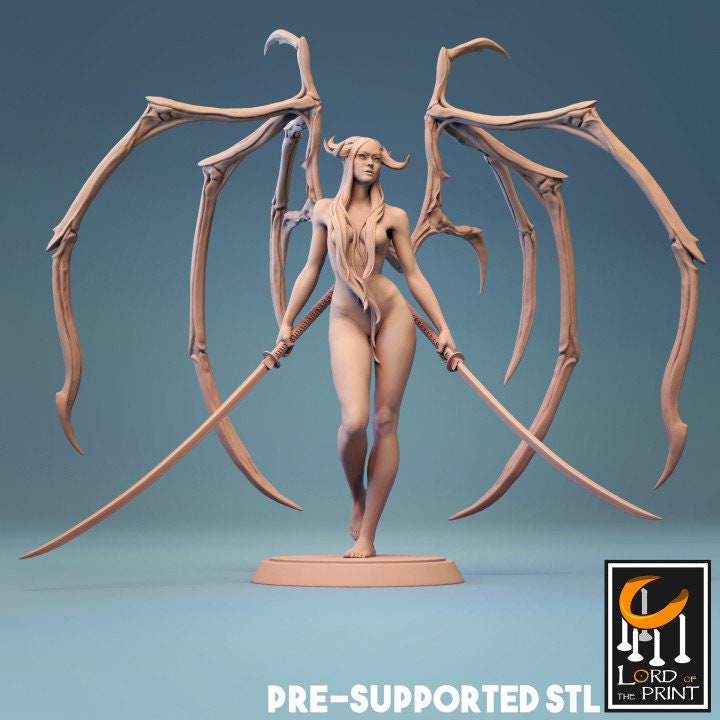 Succubus, 2 Poses | Aussie 3D Printed Miniatures and Terrain