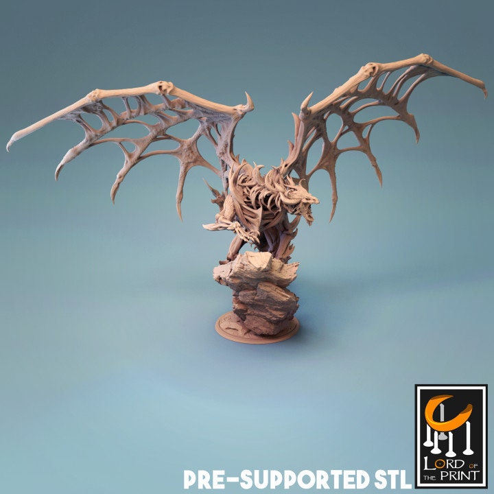 Undead Dragon, Skeleton Dragon | Aussie 3D Printed Miniatures and Terrain