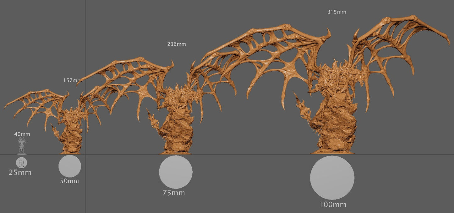 Undead Dragon, Skeleton Dragon | Aussie 3D Printed Miniatures and Terrain
