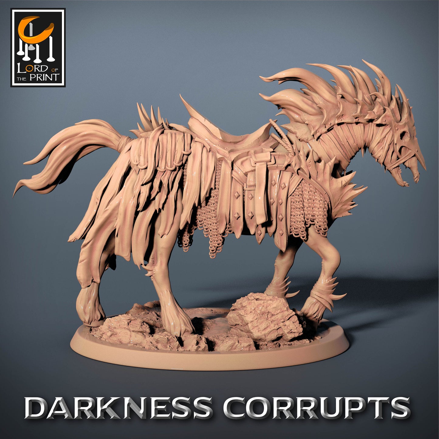 Corrupted Horses, 5 poses, P1 | Aussie 3D Printed Miniatures and Terrain