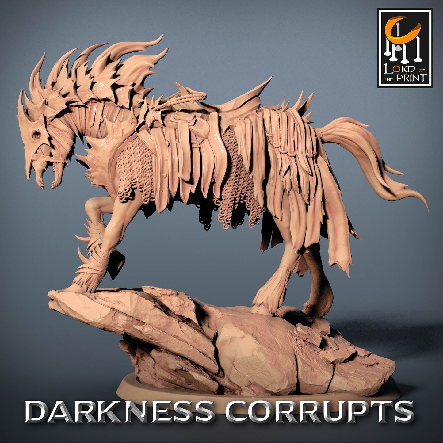 Corrupted Horses, 5 poses, P1 | Aussie 3D Printed Miniatures and Terrain