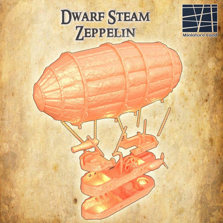 Huge Dwarf Zeppelin | Aussie 3D Printed Miniatures and Terrain