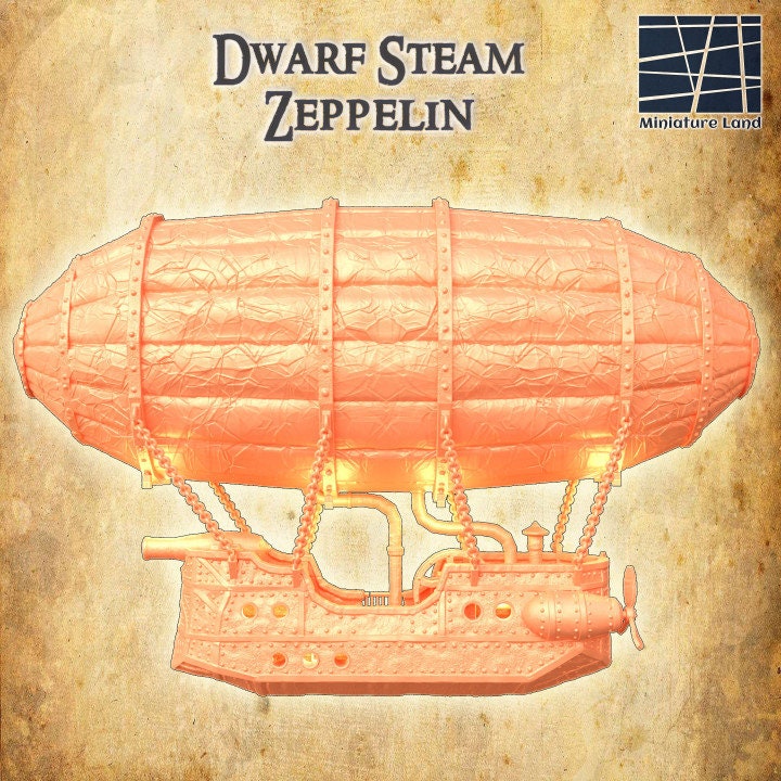Huge Dwarf Zeppelin | Aussie 3D Printed Miniatures and Terrain