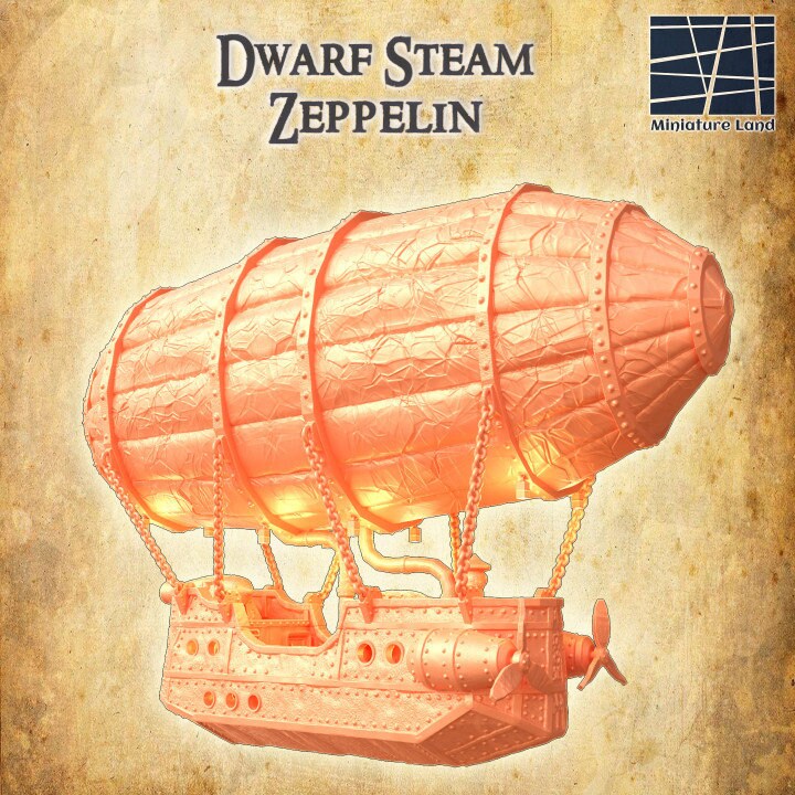 Huge Dwarf Zeppelin | Aussie 3D Printed Miniatures and Terrain
