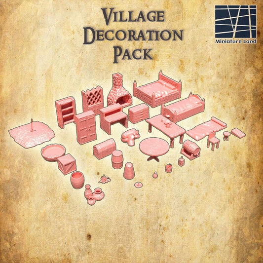 Village Decoration Pack | Aussie 3D Printed Miniatures and Terrain