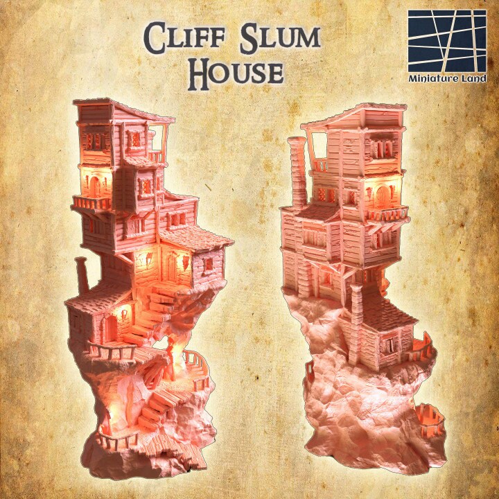 Cliff Slum House | Aussie 3D Printed Miniatures and Terrain