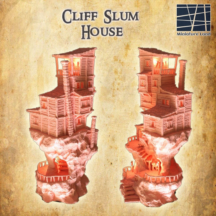 Cliff Slum House | Aussie 3D Printed Miniatures and Terrain