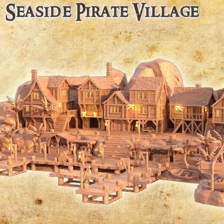 Pirate Village | Aussie 3D Printed Miniatures and Terrain
