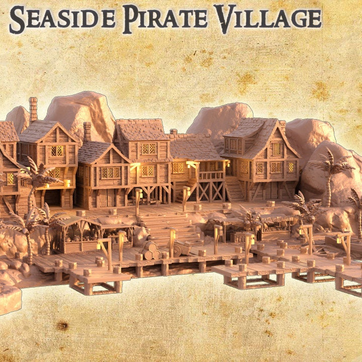 Pirate Village | Aussie 3D Printed Miniatures and Terrain