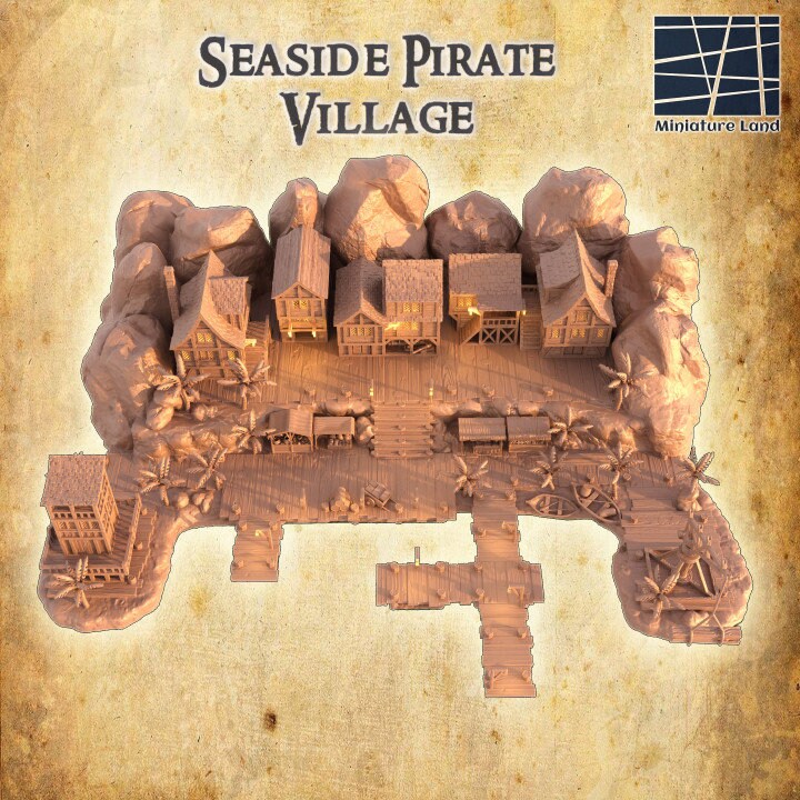 Pirate Village | Aussie 3D Printed Miniatures and Terrain