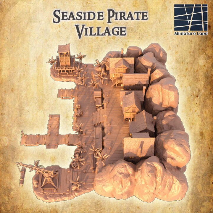 Pirate Village | Aussie 3D Printed Miniatures and Terrain