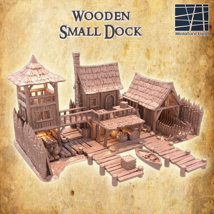 Small Wooden Dock | Aussie 3D Printed Miniatures and Terrain