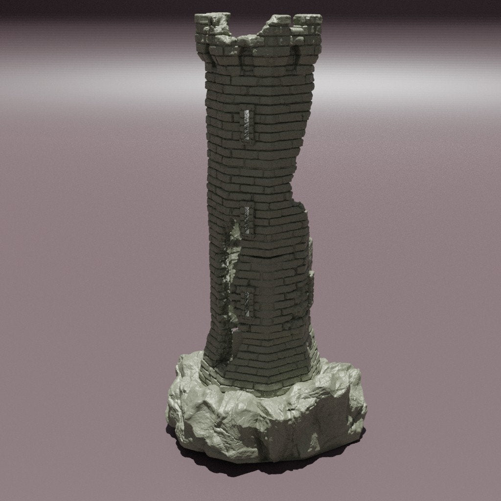 Ruined Lookout Tower | Aussie 3D Printed Miniatures and Terrain
