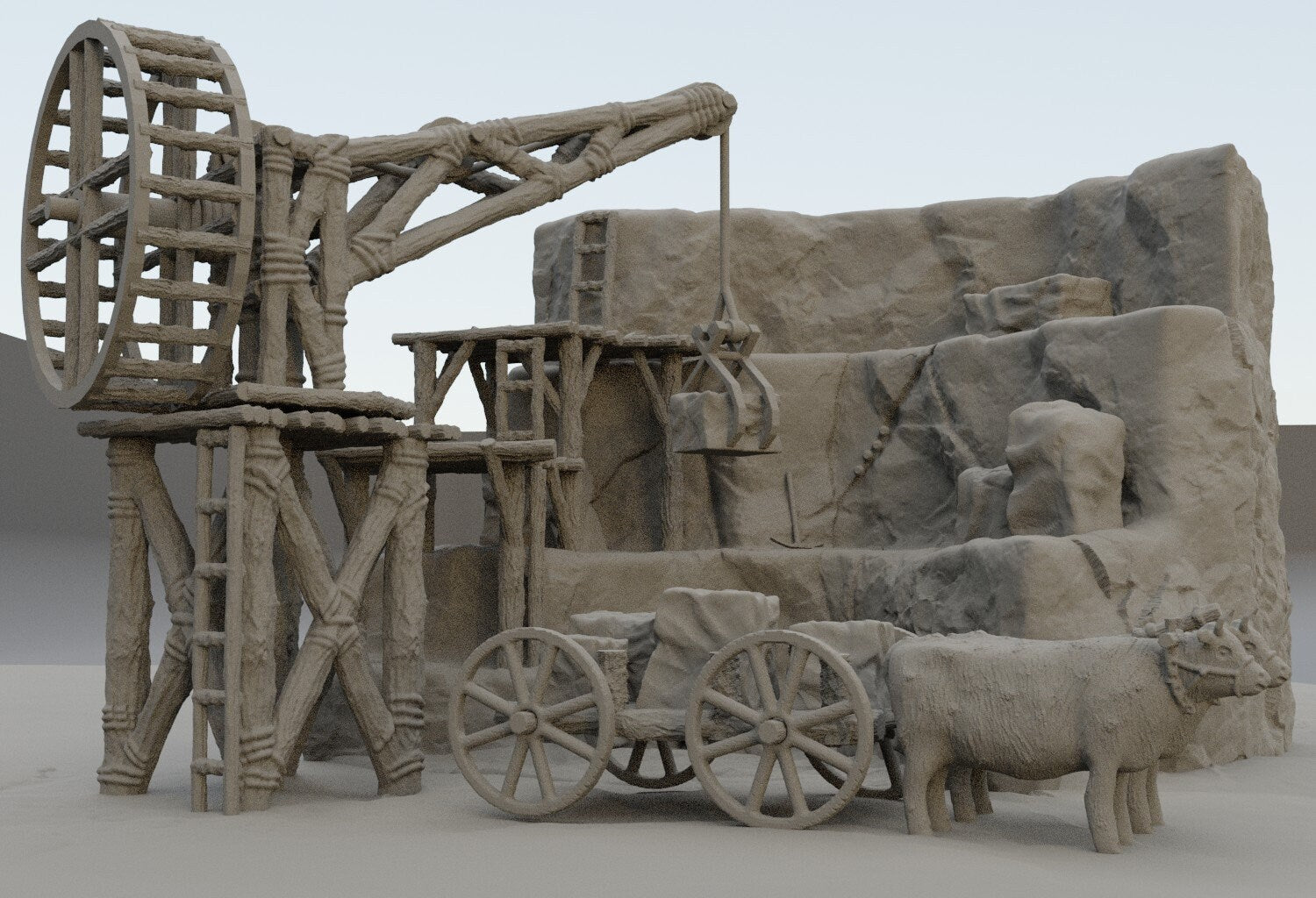 Small Stone Quarry | Aussie 3D Printed Miniatures and Terrain