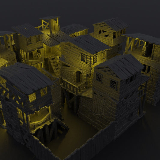 Slum District | Aussie 3D Printed Miniatures and Terrain