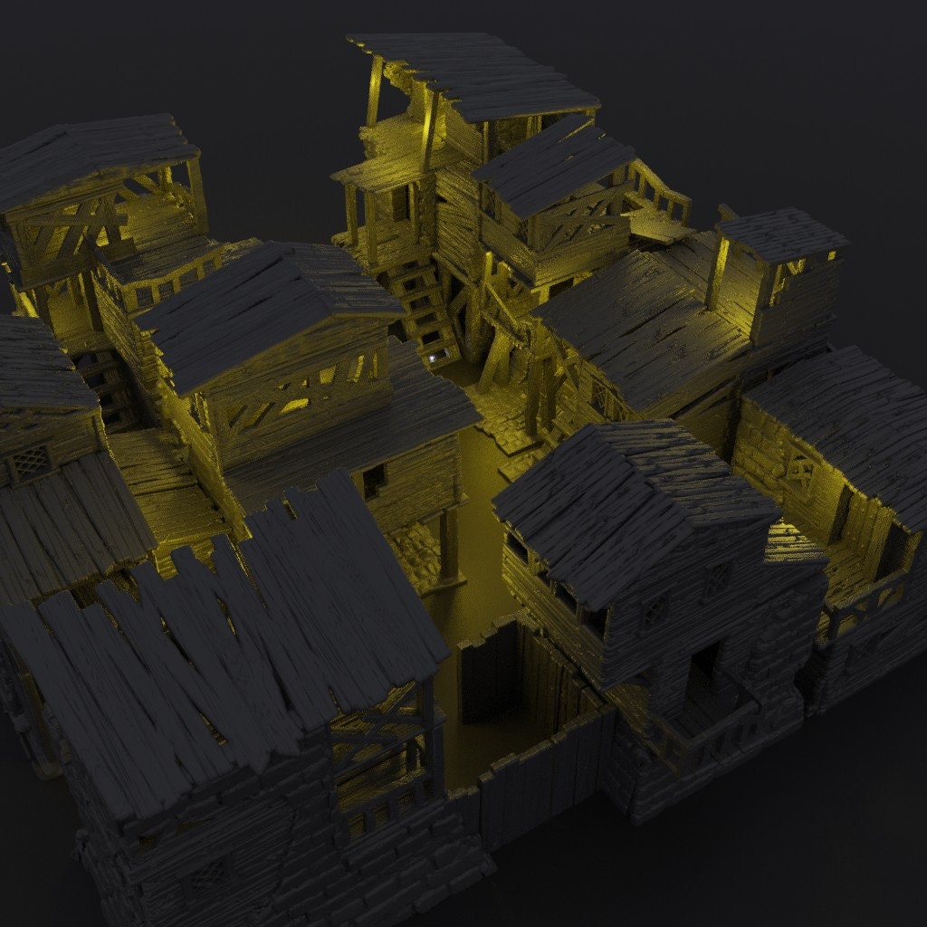 Slum District | Aussie 3D Printed Miniatures and Terrain