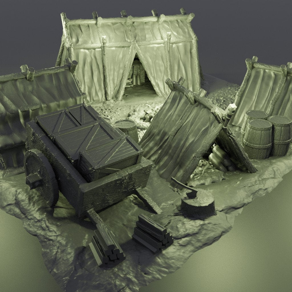 Camp Site Decoration Pack | Aussie 3D Printed Miniatures and Terrain